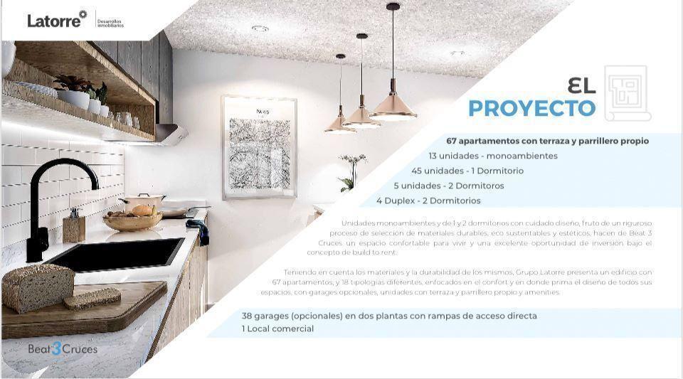 APARTAMENTO 2 DORMITORIOS BEAT 3 CRUCES