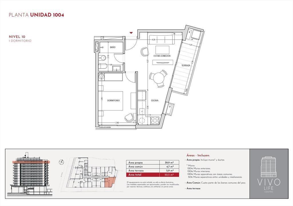 Venta Apartamento 1 Dormitorio en Centro