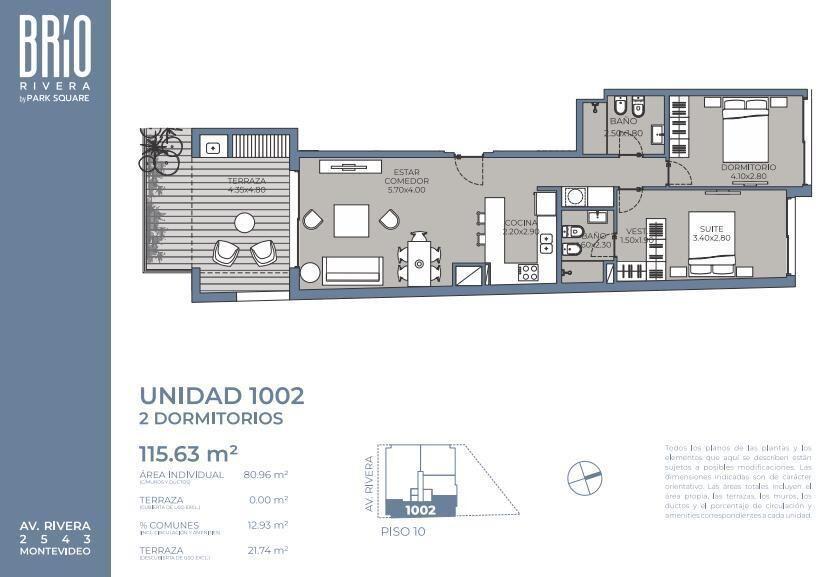 Venta PentHouse 2 Dormitorios en Pocitos