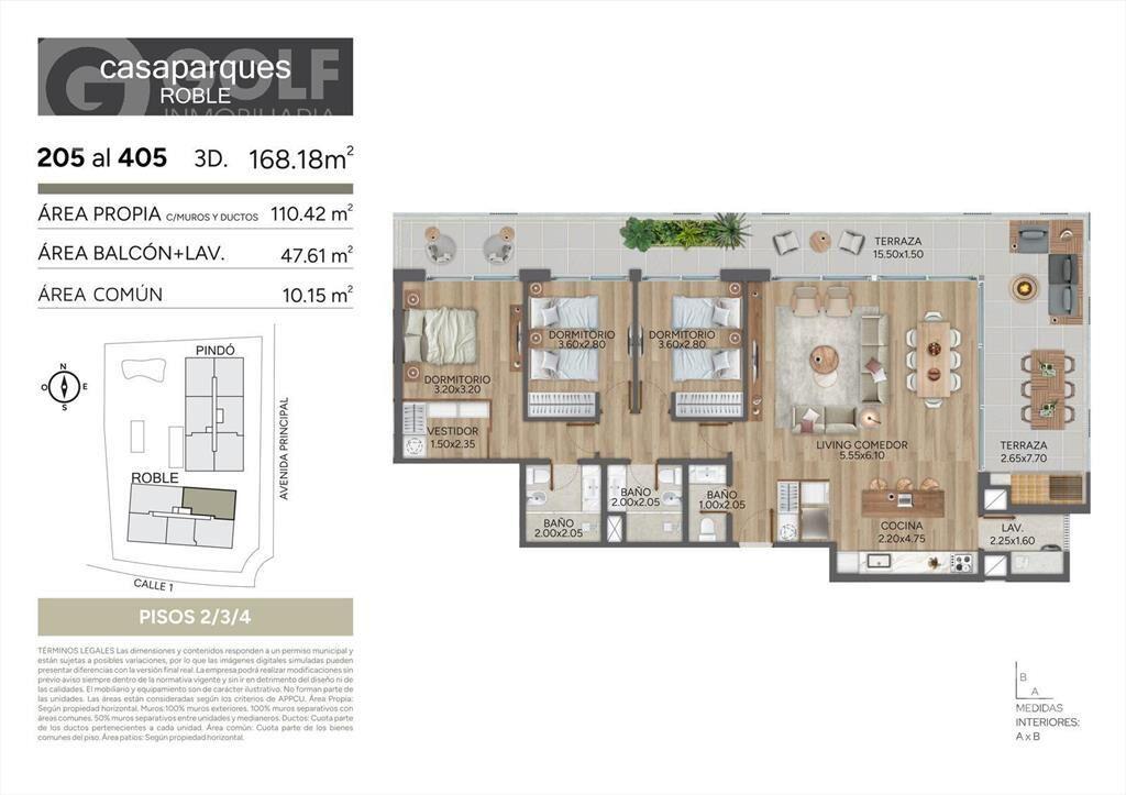 Venta apartamento en Barrio Parques - Carrasco Norte CASA P
