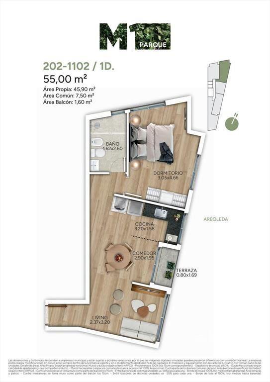 Venta apartamento 1 dormitorio en la Blanqueada