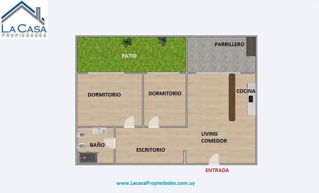 Venta de apartamento 2 Dormitorios en el Prado con Patio c