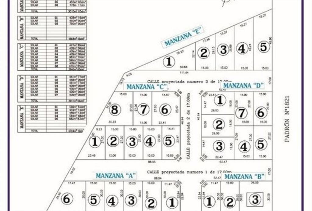 Venta de terreno en Pando DESDE U$S 40.000.-