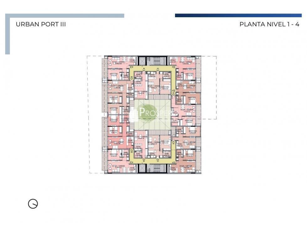 VA1923 venta apto 2 dorm URBAN PORT III BUCEO