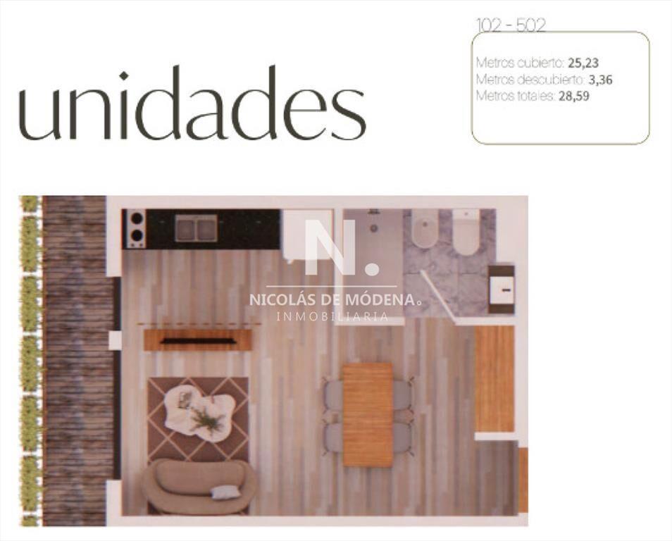 Monoambiente en Venta al Frente, Pocitos Nuevo. Montevideo