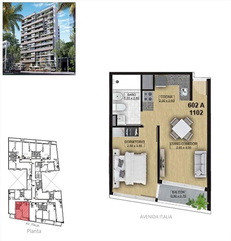 UNIDAD 1102 - 1 DORMITORIO - LA BLANQUEADA