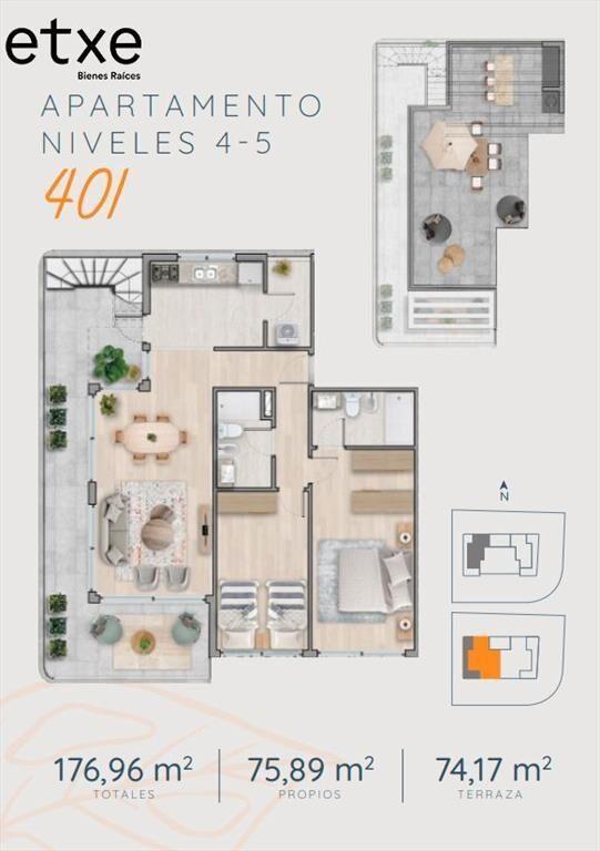 Venta de Apartamento Penthouse 2 Dormitorios en Preludio,...
