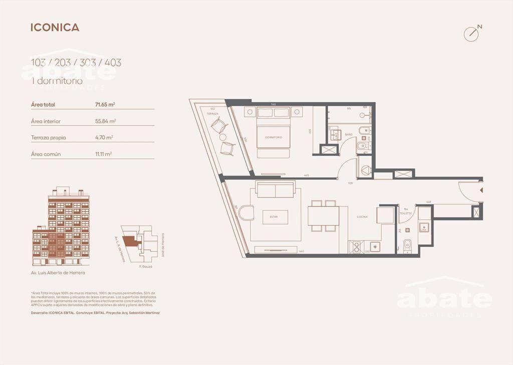 Venta apartamento 1 dormitorio en Pocitos Nuevo