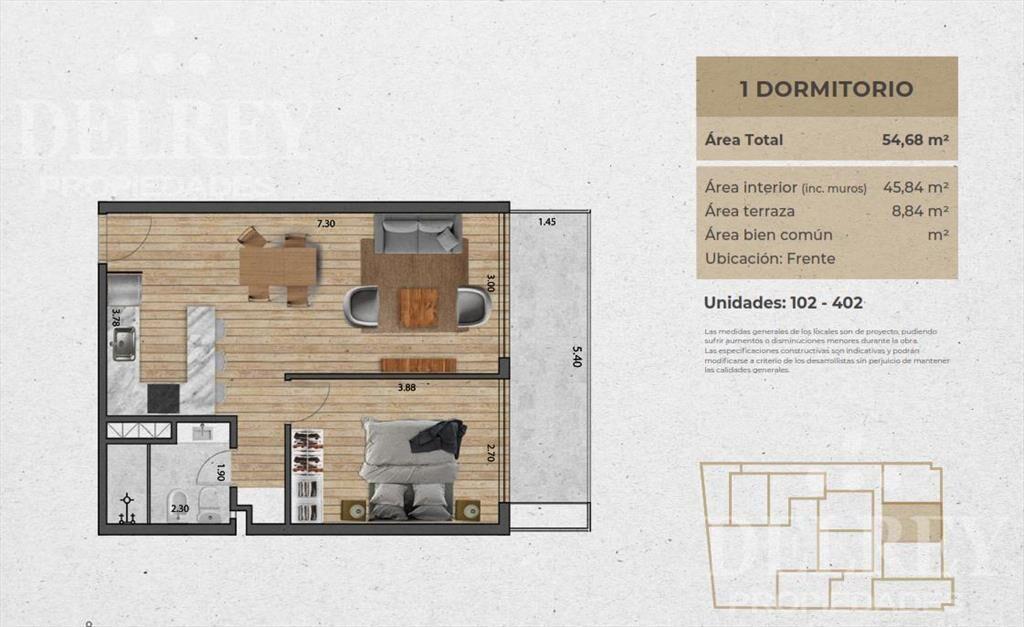 Venta Apartamento - Pocitos Nuevo DELREY PROPIEDADES
