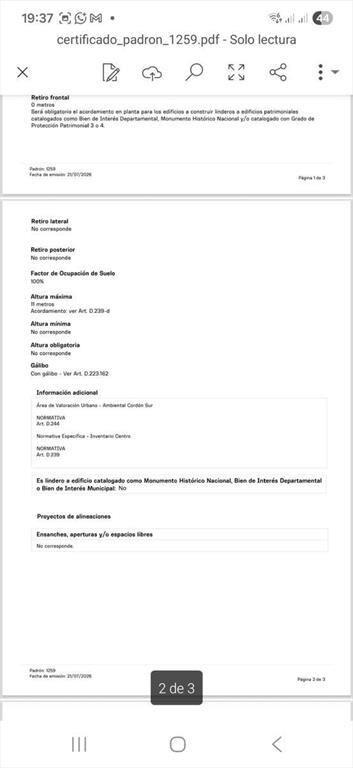 Terreno en venta en Cordón