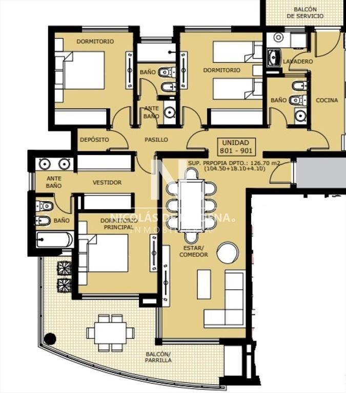 Departamento en venta a estrenar, en edificio