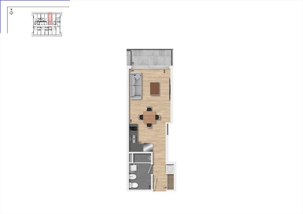 Apartamento monoambiente en venta en Buceo - 1506
