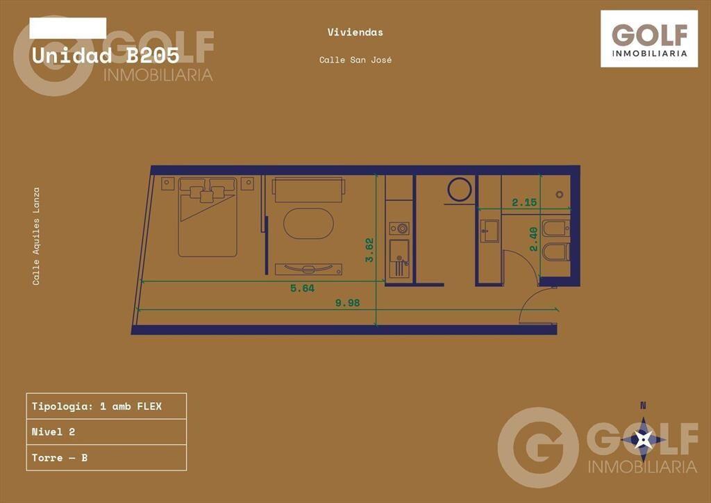 VENTA DE APARTAMENTO MONOAMBIENTE EN CENTRO