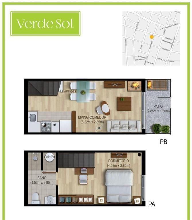 Venta Apartamento Dúplex 1 dormitorio financiado