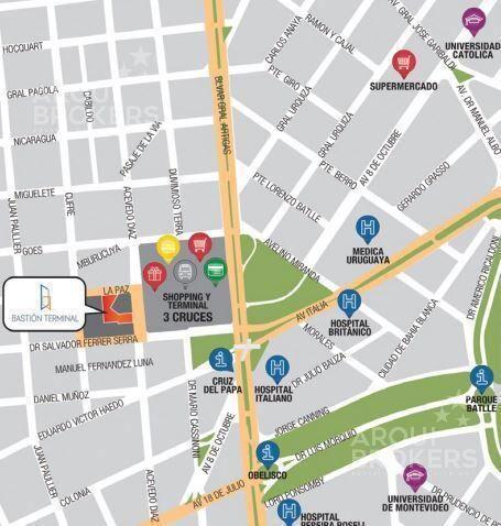 Venta apartamento dos dormitorios en Tres Cruces - 1002