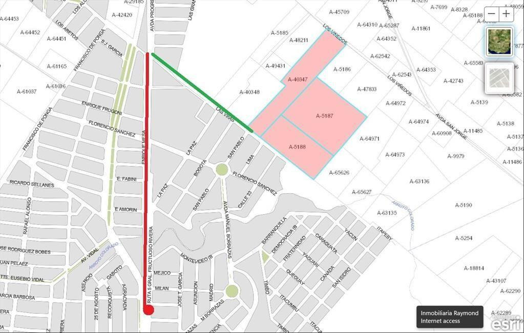 Predio 19 hectáreas Progreso Próximo a Ruta 5 vieja km 26