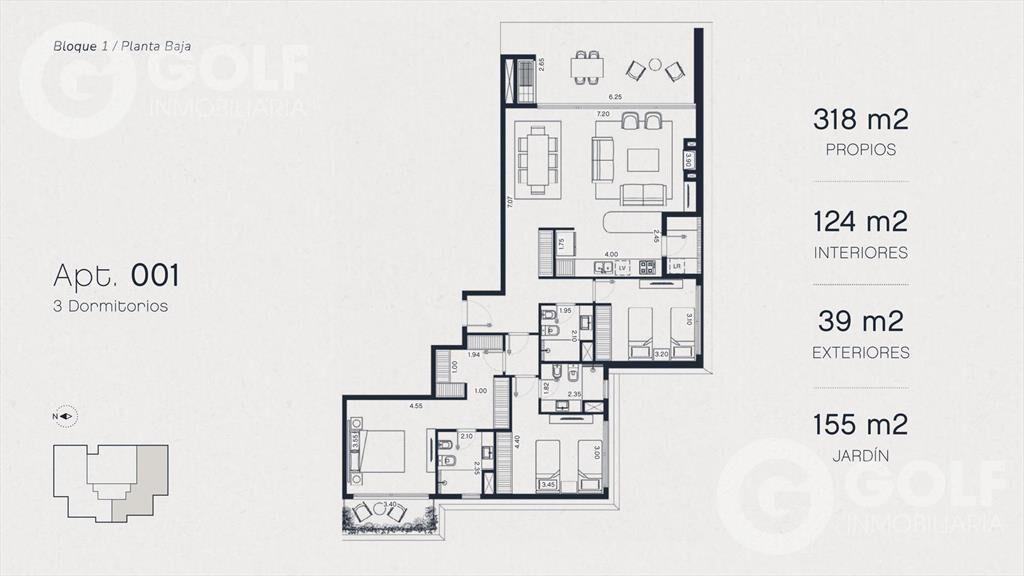 VENTA APARTAMENTO 3 DORMITORIOS EN MONTOYA LA BARRA