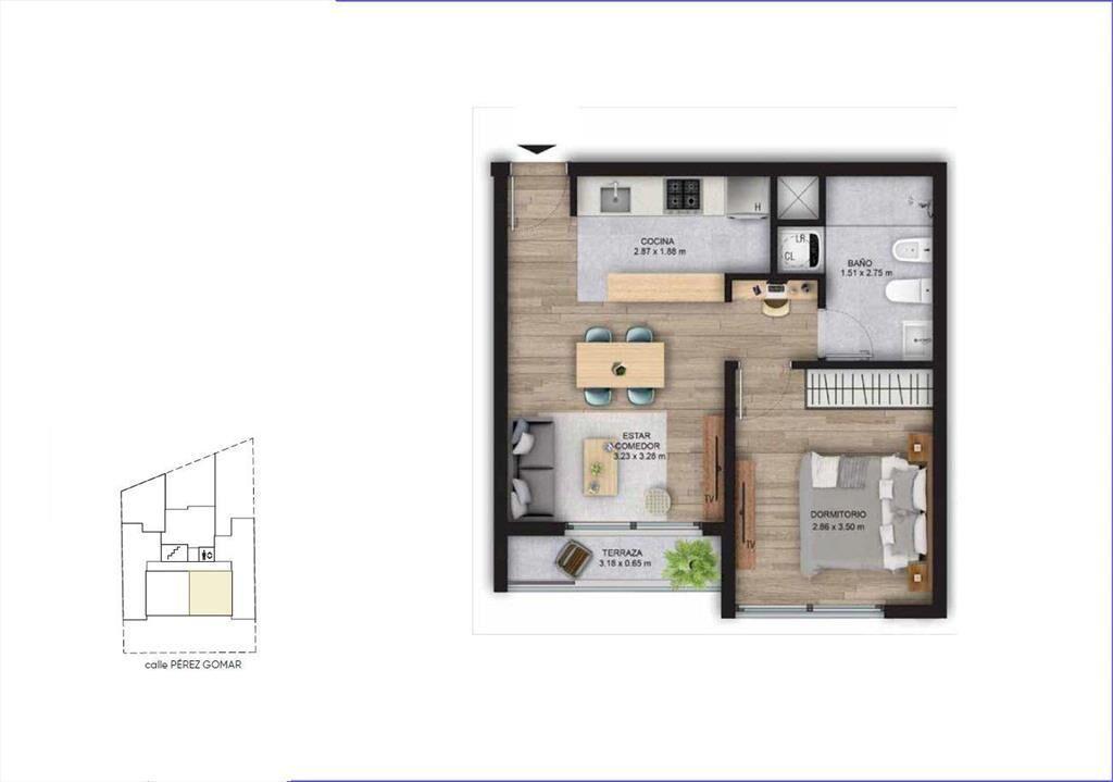 Venta apartamento un dormitorio en Malvín