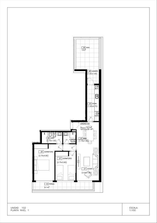 VENTA DE APARTAMENTO MALVIN 2 DORMITORIOS CON PATIO