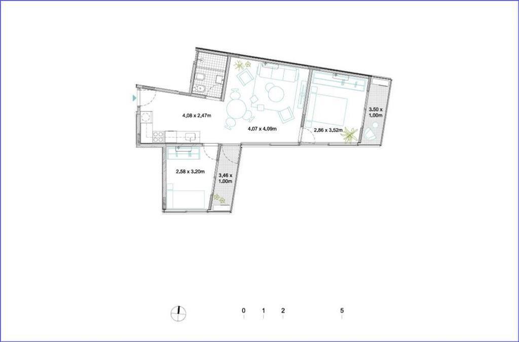 Apartamento de dos dormitorios en venta en Palermo - 503