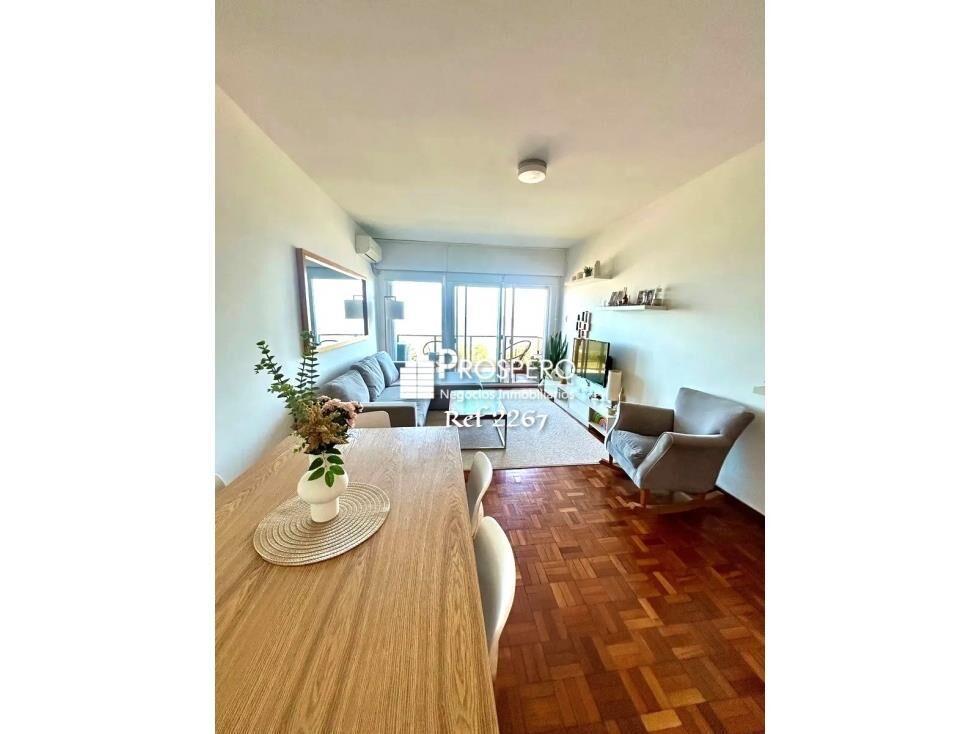 2267/2 venta apto 2 dorm Malvin c/balcon fte a la Rambla