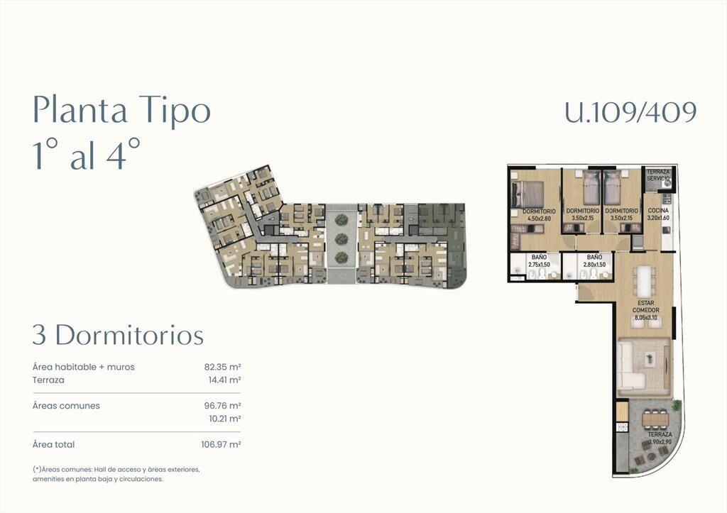 Venta Apartamento 3 Dormitorios en Ciudad de la Costa