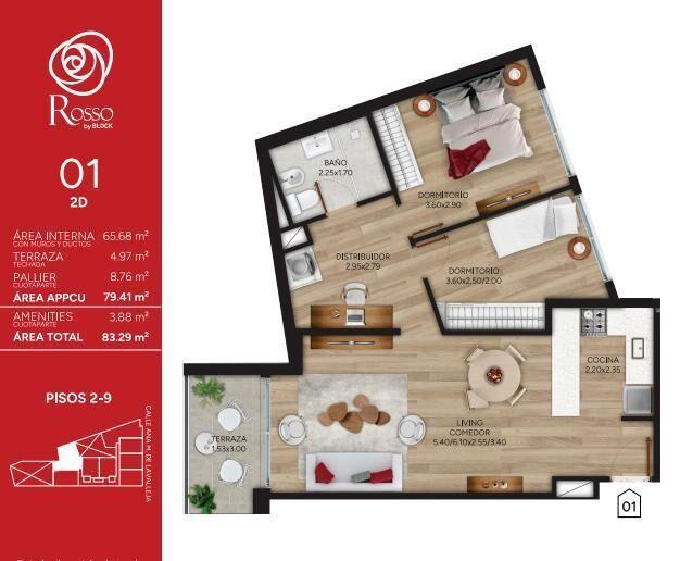 Venta Apartamento 2 Dormitorios en Cordón