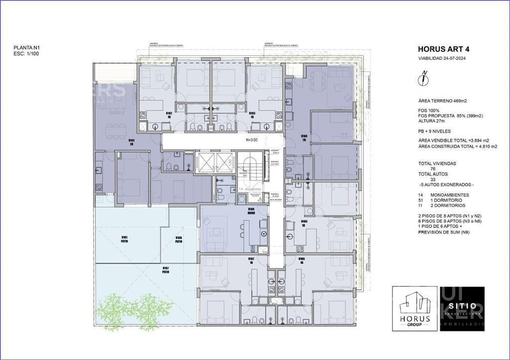 Apartamento de un dormitorio en venta en Centro - 103