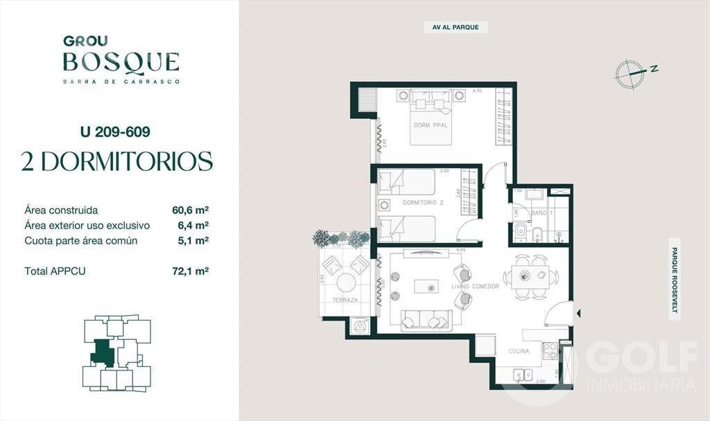 Venta de apartamento 2 Dormitorios en Barra de Carrasco