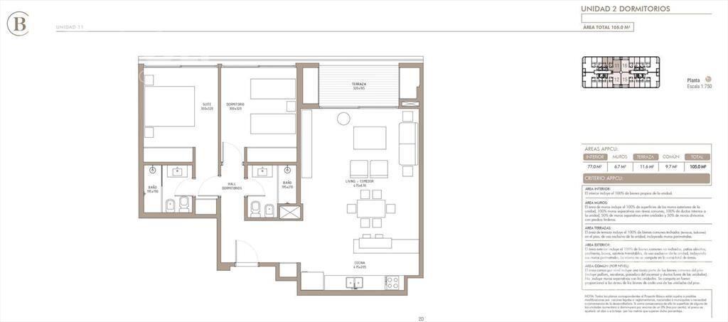 Venta de apartamento de 2 dormitorios con terraza en Carras