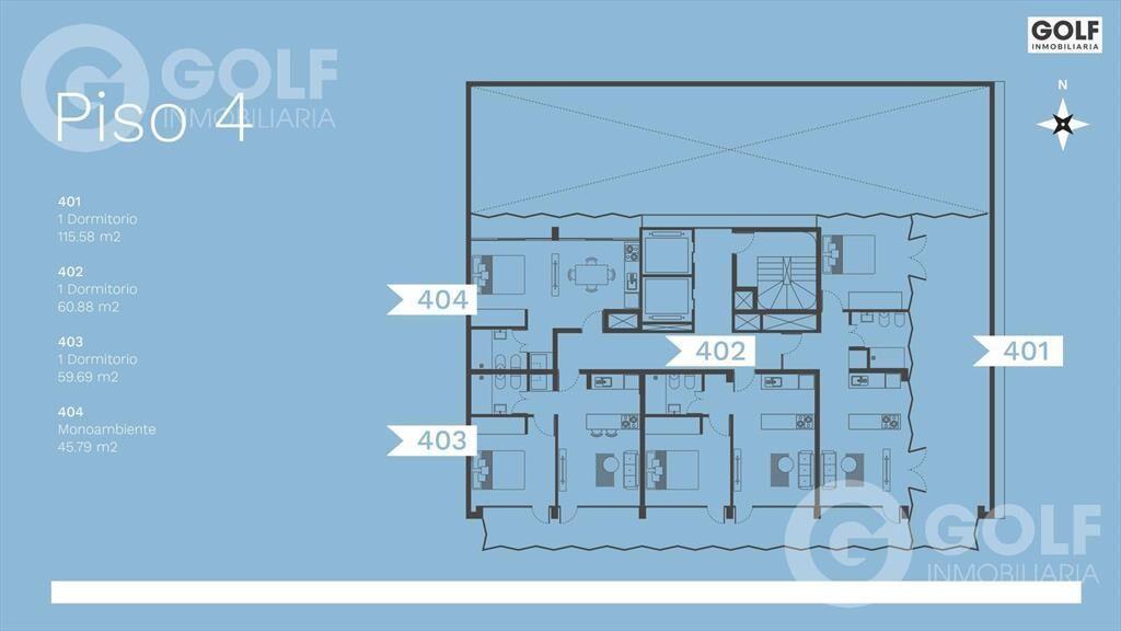 Apartamento en venta 1 dormitorio con amplia terraza en Bar