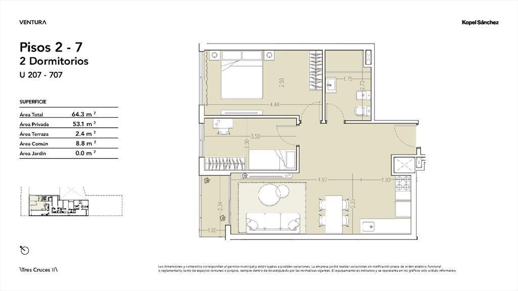 Apartamento en venta de 2 dormitorios en La Blanqueada (...