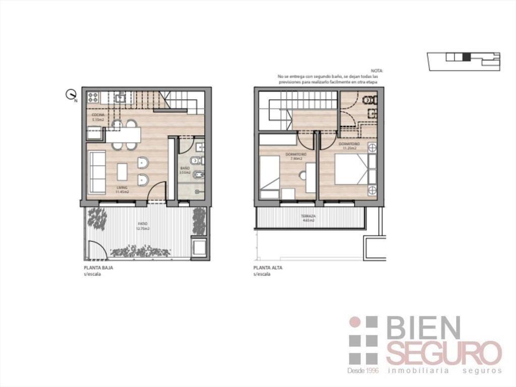 Apartamento de 2 dormitorios, 2 baños, en venta en Aguada