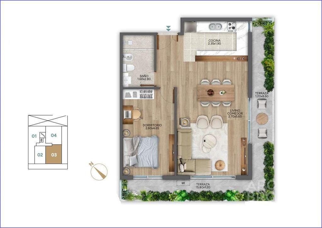 Apartamento de un dormitorio en venta en Punta Carretas - 4