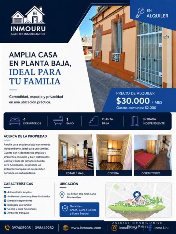Alquiler de Casa Amplia y Hermosa