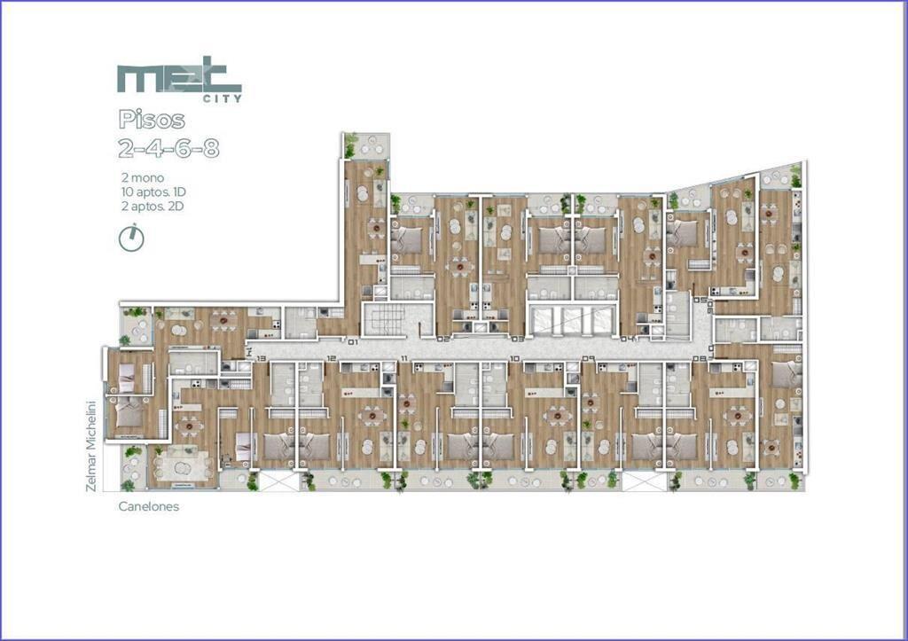 Apartamento de un dormitorio en venta en Centro - 803