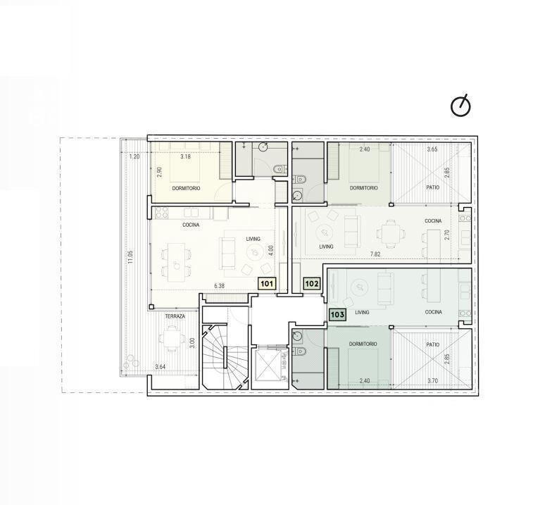 Venta apartamento Monoambiente Punta Carretas - 103