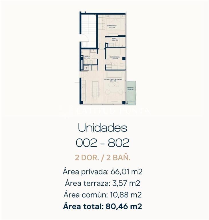 Apartamento 2 dormitorios en pozo. Roosevelt