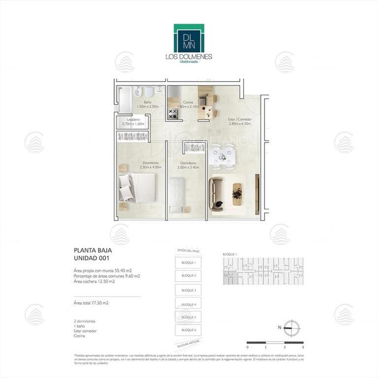 Venta apartamento dos dormitorios, Maldonado