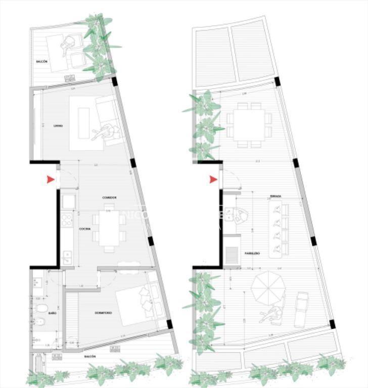 Apartamento en venta de 1 dormitorio en el La
