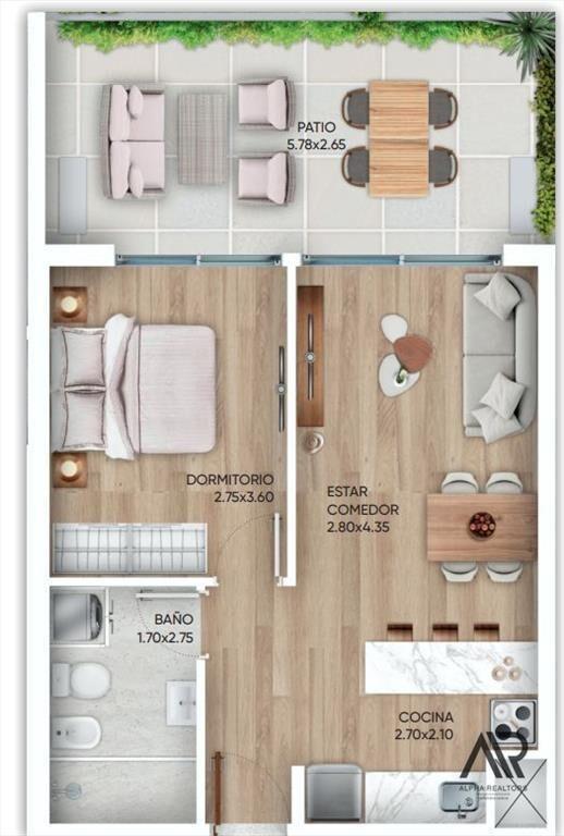 Apartamento en venta c/ cochera en Cordón