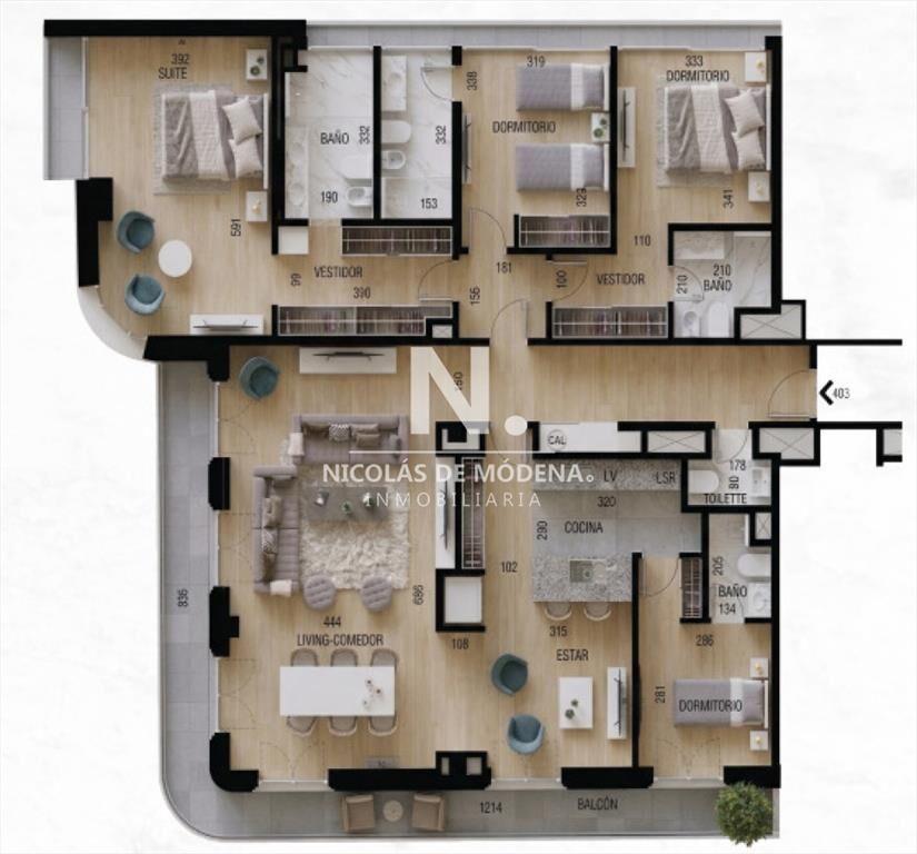 Venta Apartamento Premium de 4 dormitorio frente