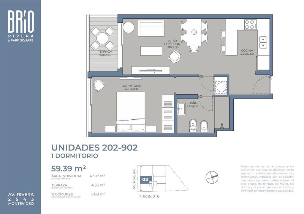 Venta Apartamento 1 Dormitorio en Pocitos