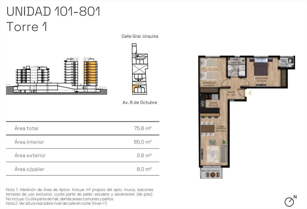 VENTA APARTAMENTO 2 DORM BALCÓN LA BLANQUEADA POZO