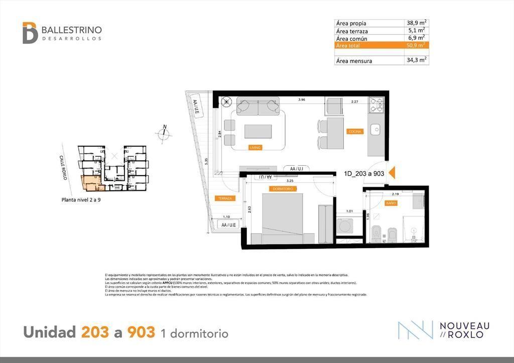 Venta Apartamento 1 Dormitorio en Cordón