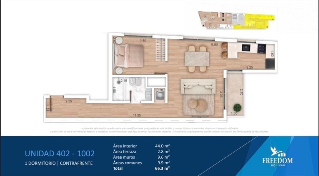 VENTA DORMITORIOS TERRAZA POCITOS POZO