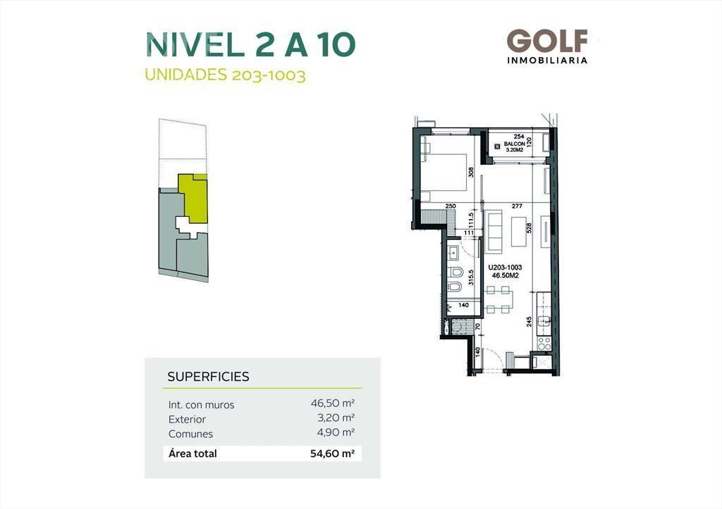 Venta apartamento de 2 dormitorios con terraza en Tres Cruc
