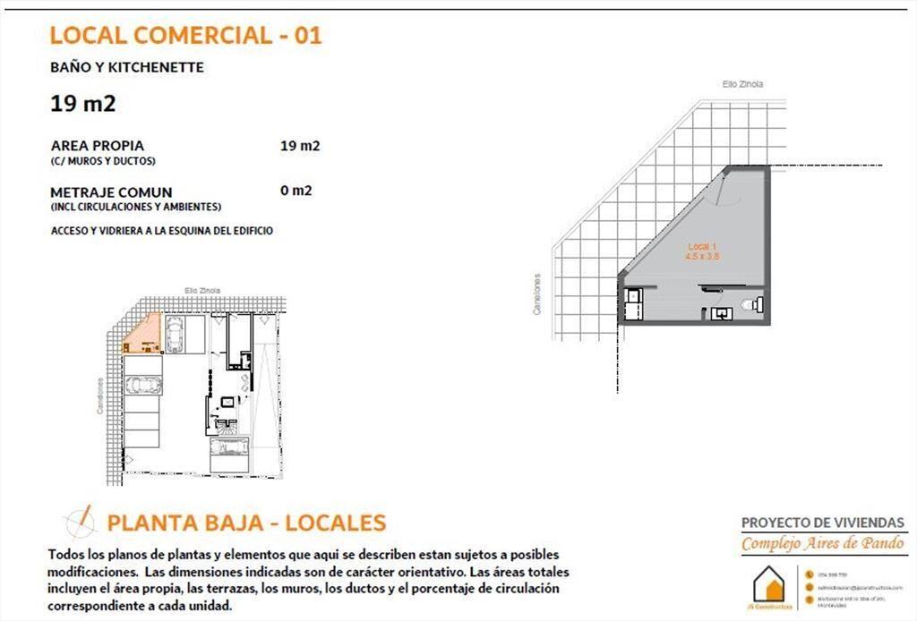 Venta local comercial en Edificio Aires de Pando