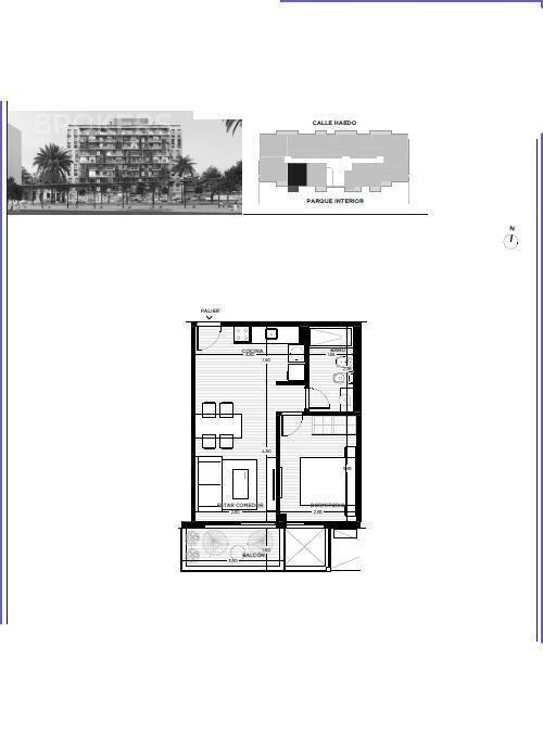 Apartamento de un dormitorio en venta en Tres Cruces - 612