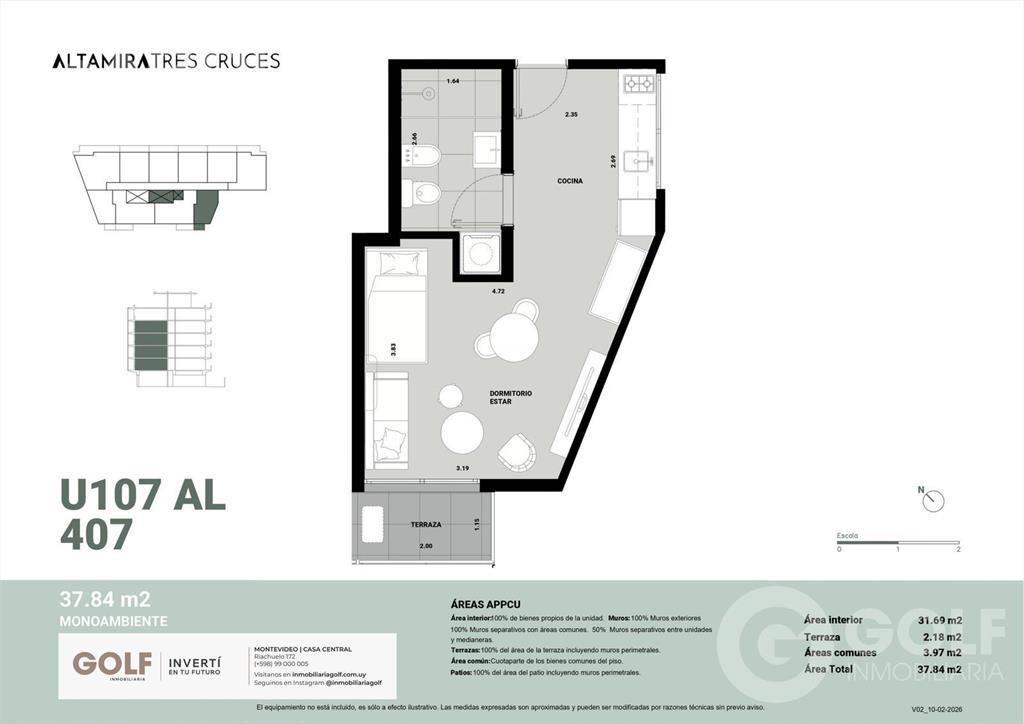 Monoambiente en venta- Tres Cruces